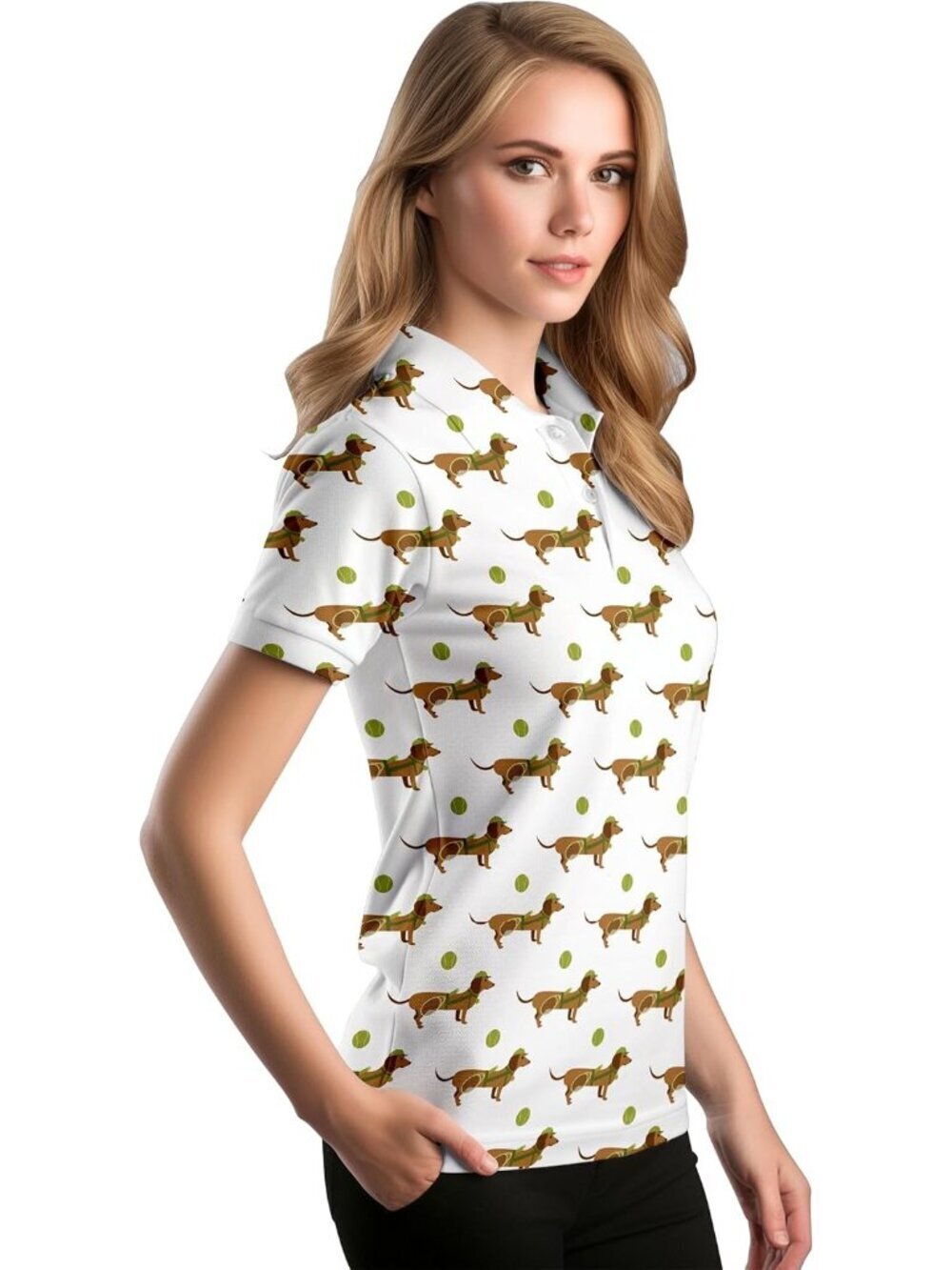 Women  Funny Dog Short Sleeve Quick Dry Tennis Shirts Athletic Yoga Tops Fit - Picture 2 of 6